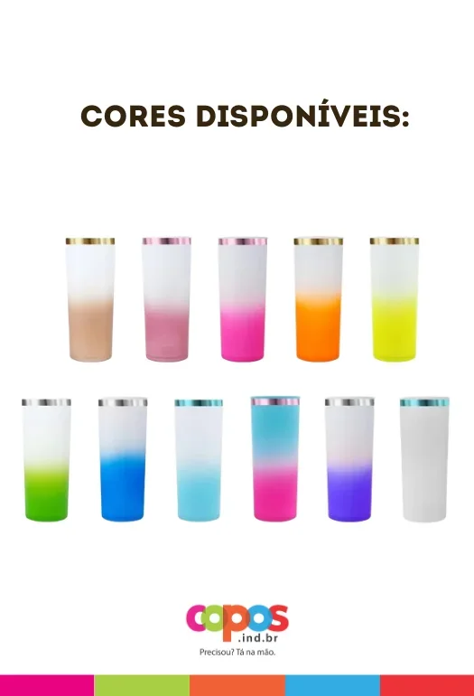 Long Drink com borda metalizada Long Drink com borda metalizada