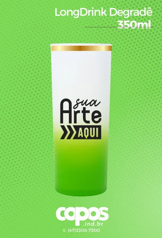 Long Drink com borda metalizada Long Drink com borda metalizada